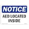 Signmission OSHA Notice, 5" Height, AED Located Inside Sign, 7" X 5", Landscape OS-NS-D-57-L-10064 - alternate 1